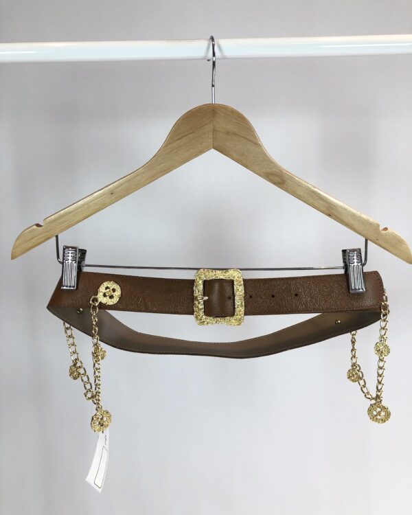 Cinto marrom com detalhes dourados - M - VENDIDO SISTEMA OTTO