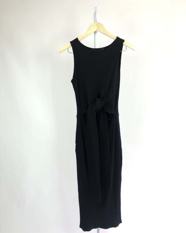 Vestido preto malha canelada EVA - G - VENDIDO SISTEMA OTO