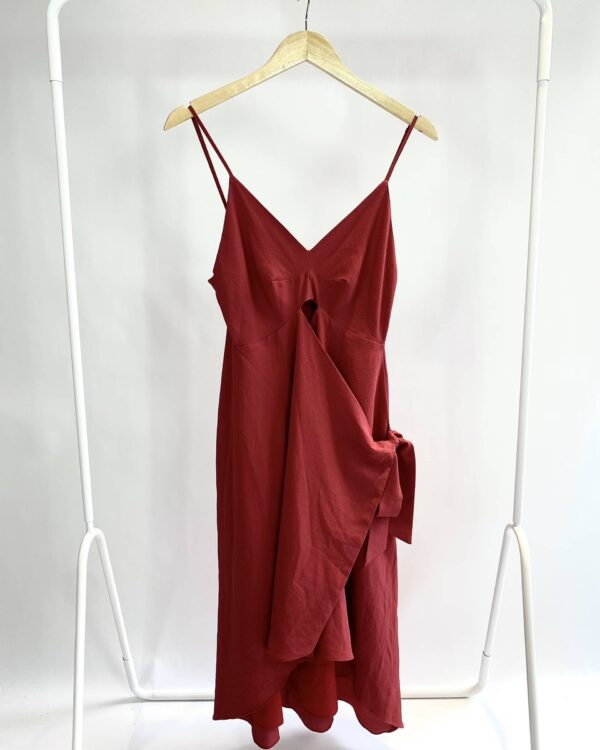 Vestido terracota crepe MARIA FILÓ - M - VENDIDO SISTEMA OTO