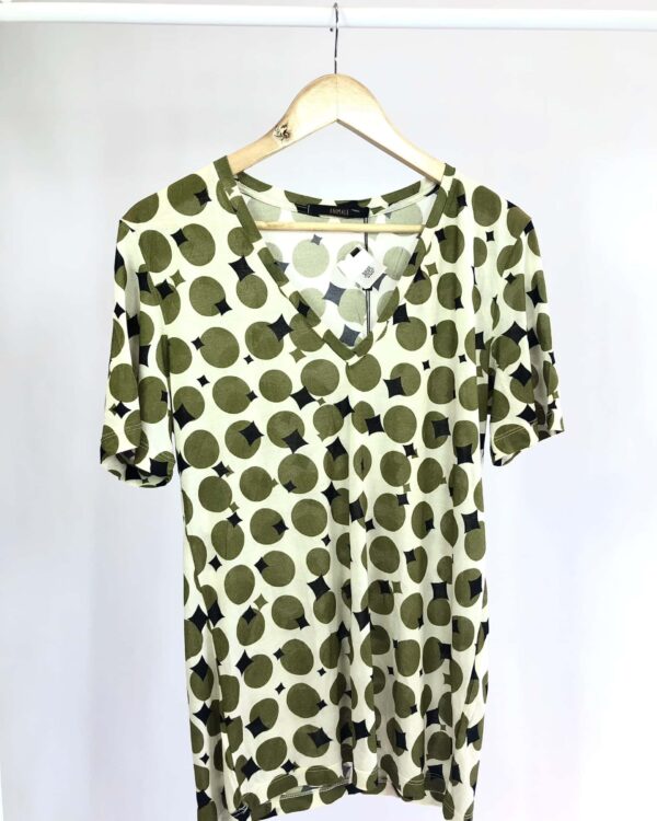 Blusa verde estampada ANIMALE - M  *nunca usada* - VENDIDO SIST OTO