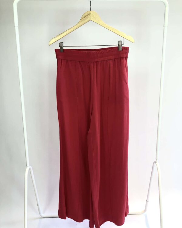 Calça malha fria vermelha pantalona EVA - 40 - VENDIDO SISTEMA OTO