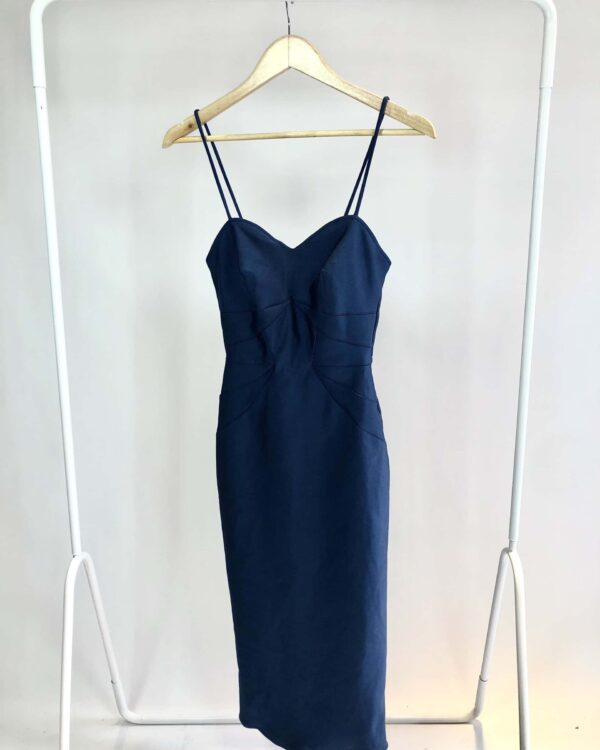 Vestido azul lycra midi ZEN - P - VENDIDO SISTEMA OTO