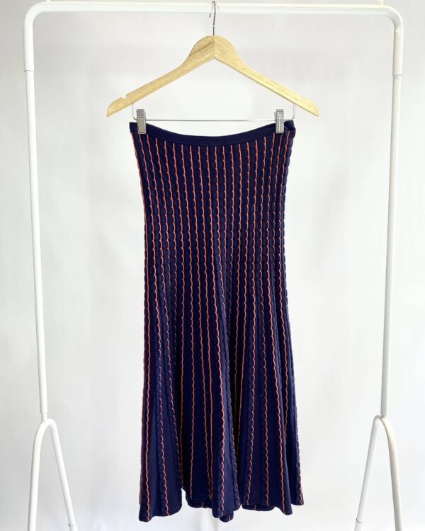 Saia midi de tricot azul e vermelho ZARA - P - VENDIDO SISTEMA OTO