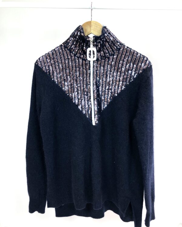 Blusa de tricot azul marinho ANIMALE - M - VENDIDO SIST OTO