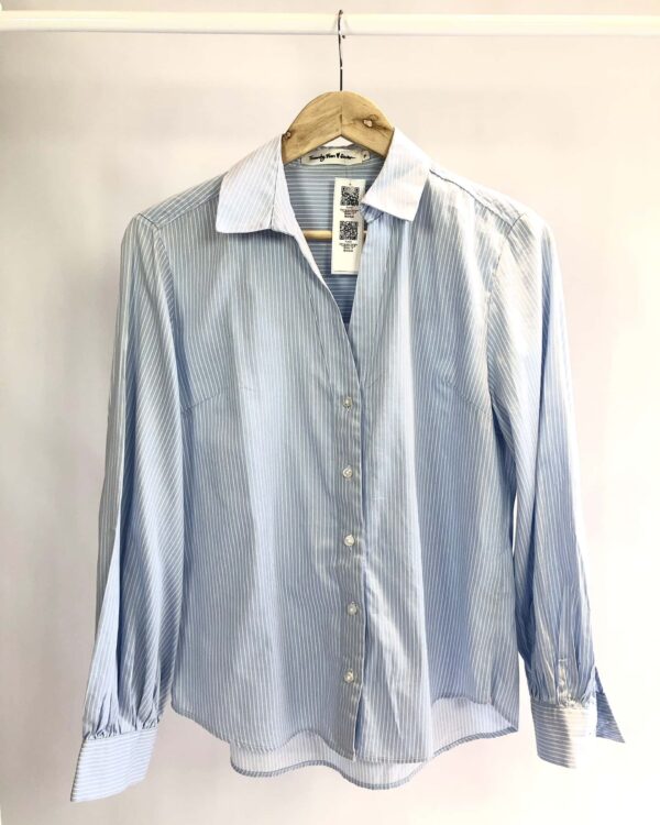 Camisa azul listrado TWENTY FOUR SEVEN - P - VENDIDO SISTEMA OTO