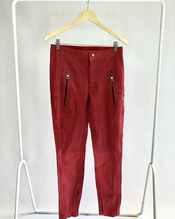 Calça vermelha couro ANIMALE - 40 *nunca usado* - VENDIDO SIST OTO