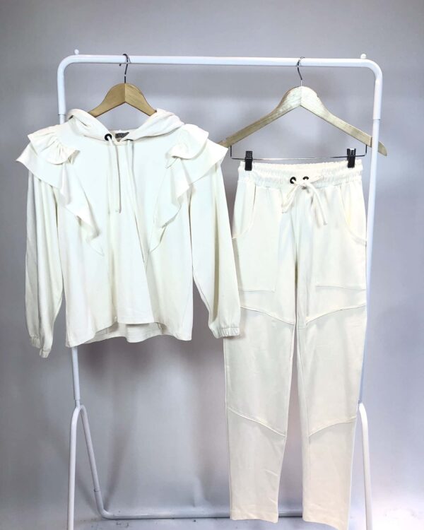 Conjunto malha malha branco calça e moletom ZEN - P - VENDIDO SISTEMA OTO