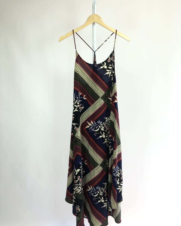 Vestido midi estampado seda ABRAND - 42 - VENDIDO SISTEMA OTO