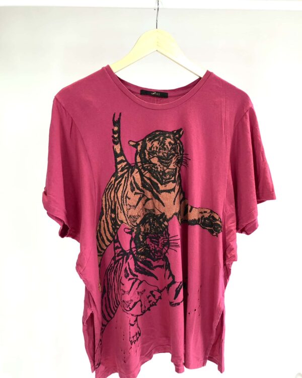 T shirt rosa com estamp onça brilhante ANIMALE - M