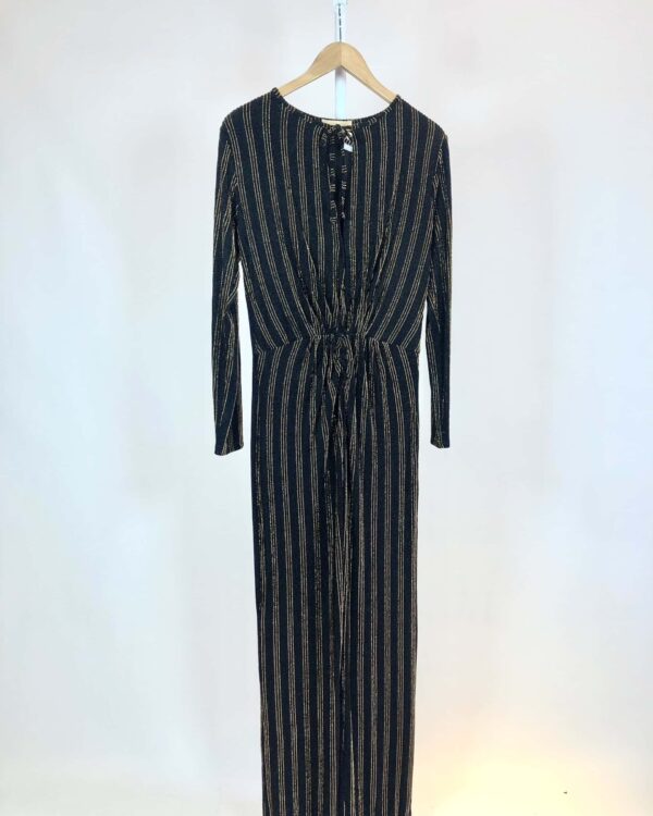 Macacão decote preto com fios de lurex CAROL BASSI - M VENDIDO SISTEMA OTTO