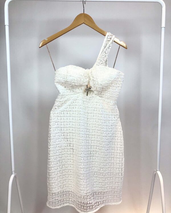 Vestido de renda branco DIMY - P