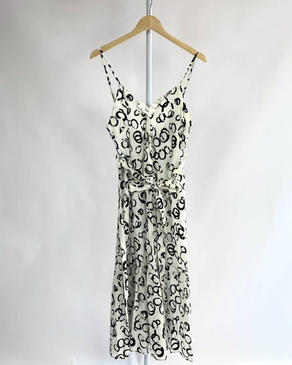 Vestido algodão preto e branco ANIMALE - 38