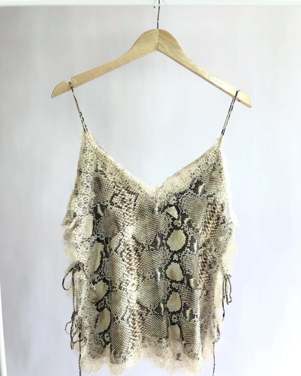 Blusa de seda com estamp ANIMALE - 36 - VENDIDO SIST OTO