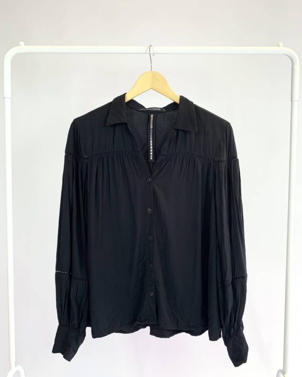 Camisa manga longa preta OH BOY - P - VENDIDO SIST OTO