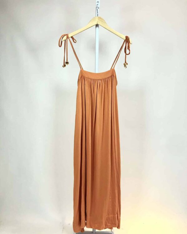 Vestido midi laranja ÂME - P - VENDIDO SISTEMA OTTO