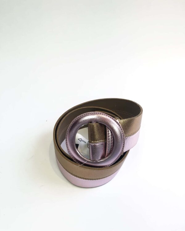 Cinto metalizado rosa e dourado M - VENDIDO SISTEMA OTTO