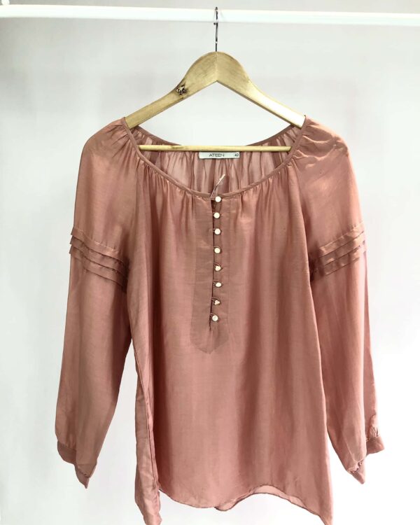Blusa rosa de manga ATEEN - 42 - VENDIDO SISTEMA OTO