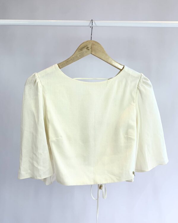 Cropped off white amarração ÁGUA DE COCO - M