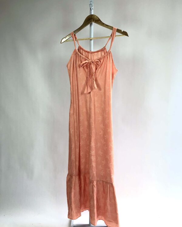 Vestido longo salmão com estamp MARIA FILO - G - VENDIDO SISTEMA OTO