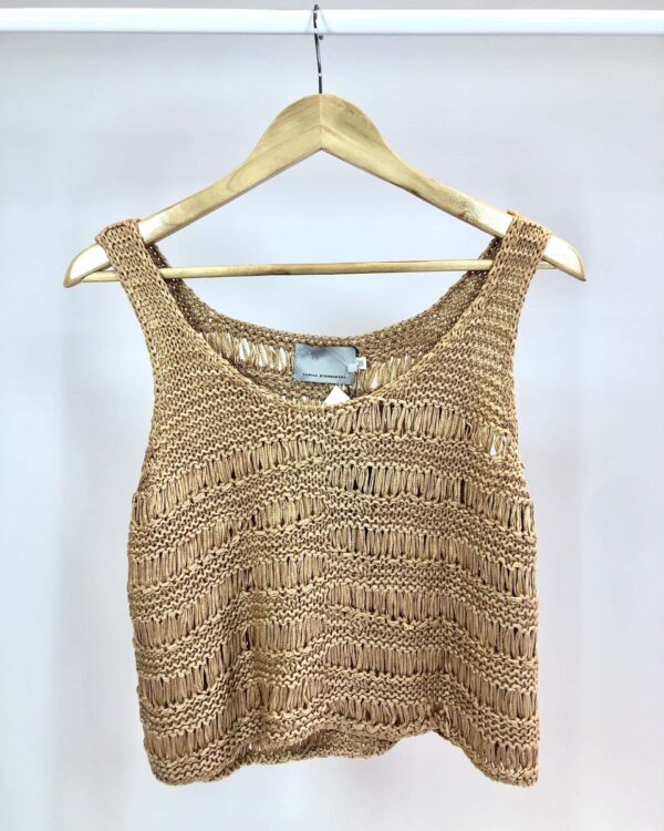 Blusa de tricot marrom KARINA STERENBERG - 38 *nunca usado* - VENDIDO SISTEMA OTO