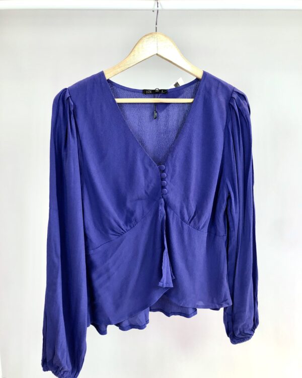 Blusa roxa manga longa LIZIE - P - VENDIDO SIST OTO