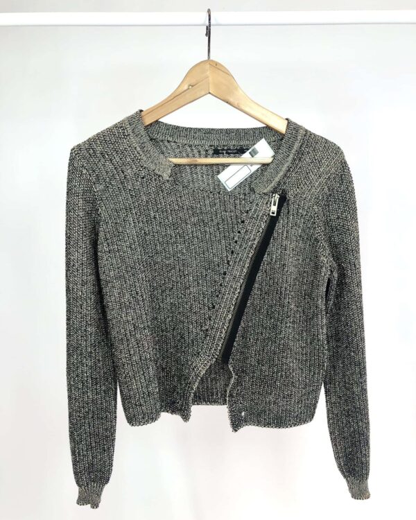 Tricot preto com fios de lurex dourado ELLUS TRICOT - P - VENDIDO SISTEMA OTO