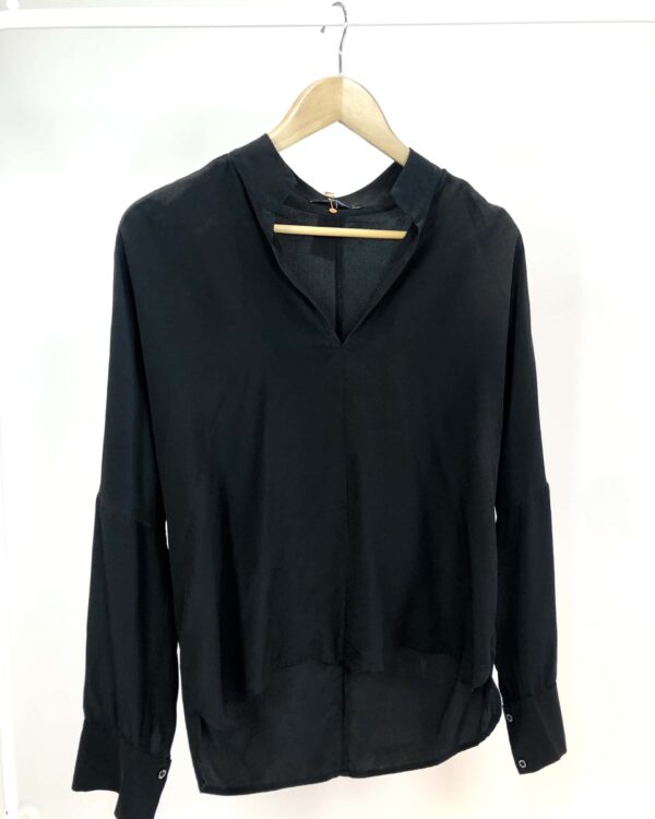 Blusa seda preta MIXED - P - VENDIDO SISTEMA OTTO