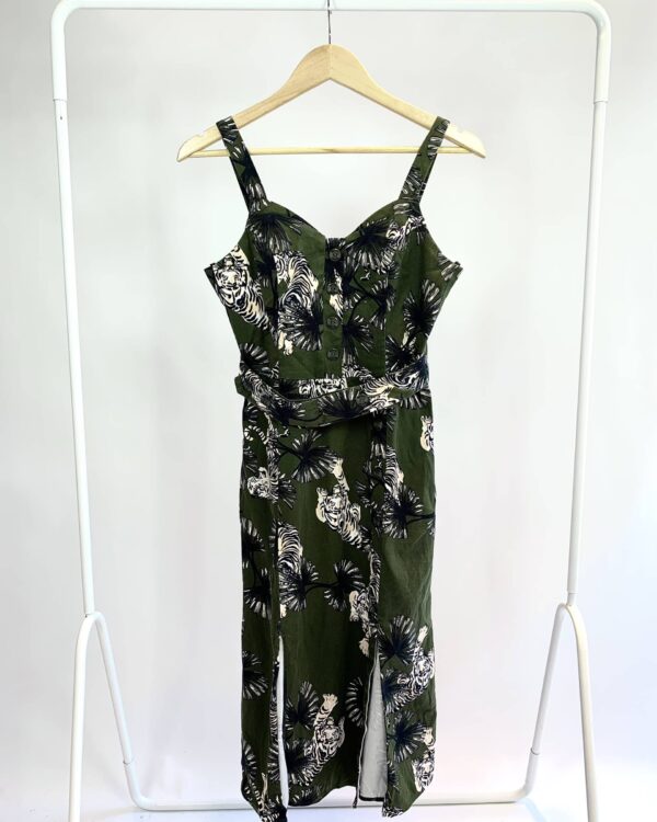 Vestido midi verde com estamp MARIA FILO - P - VENDIDO SISTEMA OTTO