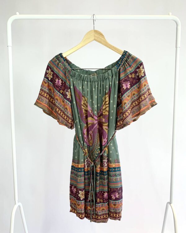 Vestido curto estampado ombro a ombro GARAGE - P - VENDIDO SISTEMA OTTO