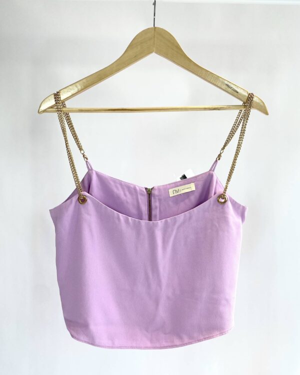 Blusa lilás com detalhe dourado NV - G - VENDIDO SISTEMA OTO