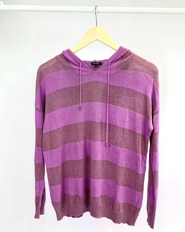 Blusa rosa de tricot com fios de lurex LE LIS BLANC - P