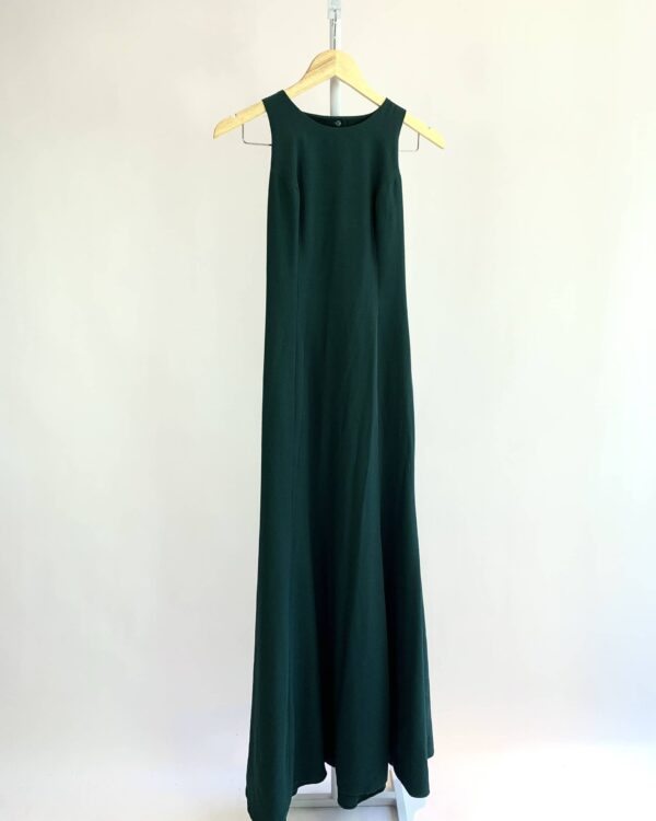 Vestido crepe verde escuro CAVENDISH - 36 0- VENDIDO SISTEMA OTO