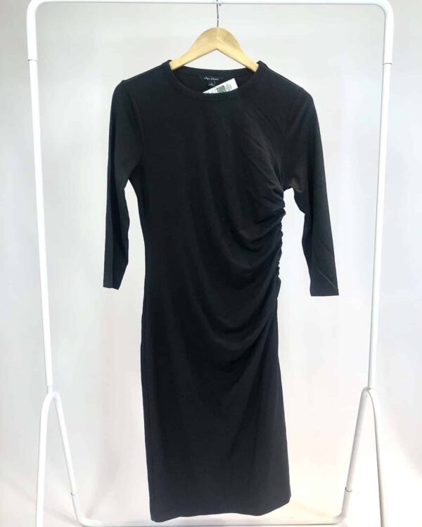 Vestido preto franzido na lateral BANANA REPUBLIC - P - VENDIDO SISTEMA OTTO