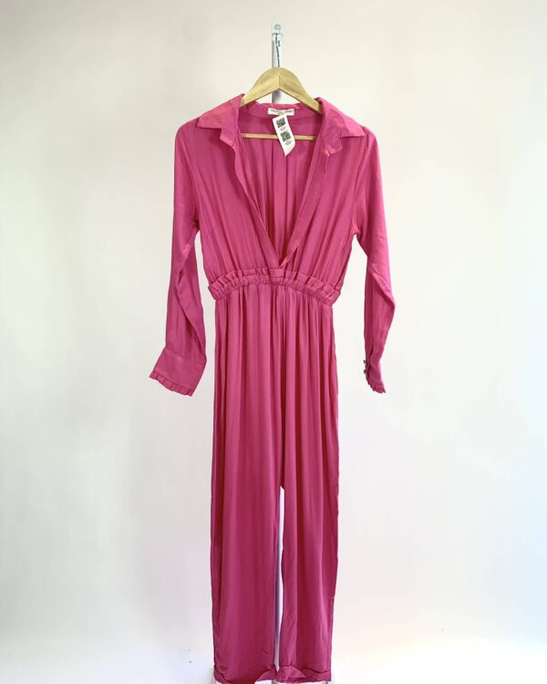 Macacão rosa VALÔNIA VÉRAS - M - VENDIDO SISTEMA OTO