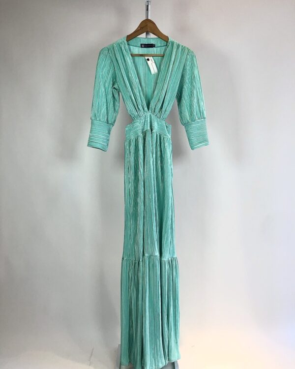 Vestido azul claro plissado VANESSA VASCONCELOS - P