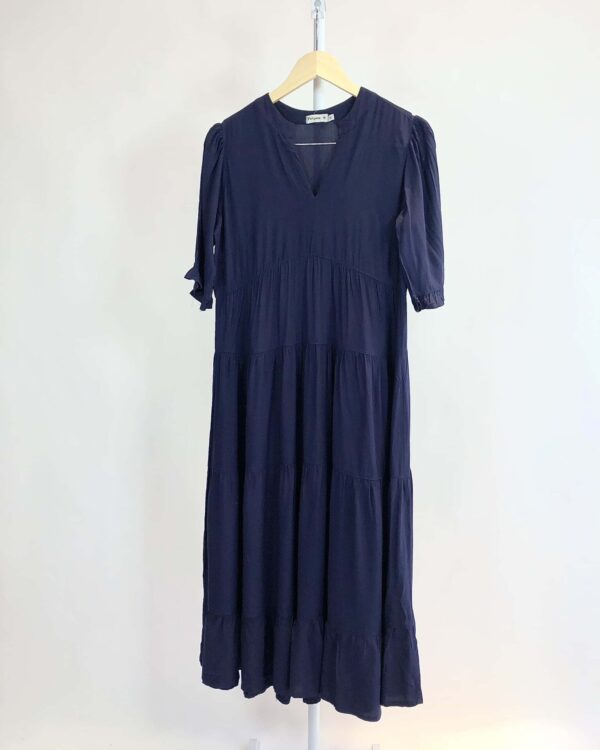 Vestido midi azul marinho PEEPOU - M - VENDIDO SISTEMA OTTO