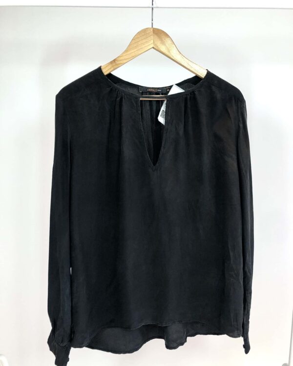 Blusa seda preta ANIMALE - 40 - VENDIDO SISTEMA OTO