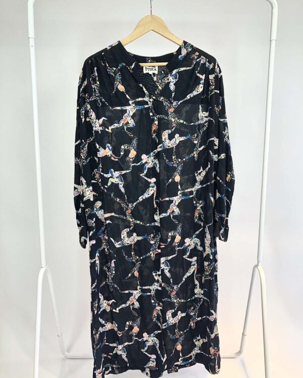 Chemise preta estampa colorida BIMBA Y LOLA - P