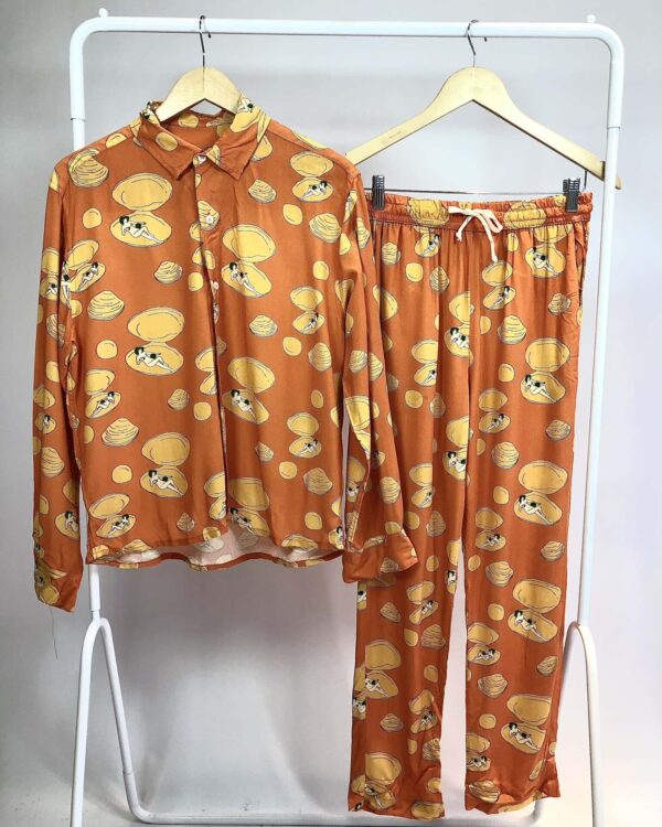 Conjunto calça e camisa laranja com estamp PARIOCA - M - VENDIDO SIST OTO