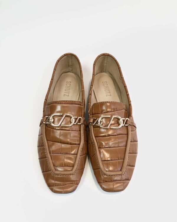 Mocassim caramelo detalhe dourado SCHUTZ- 35 *nunca usado* - VENDIDO SISTEMA OTTO