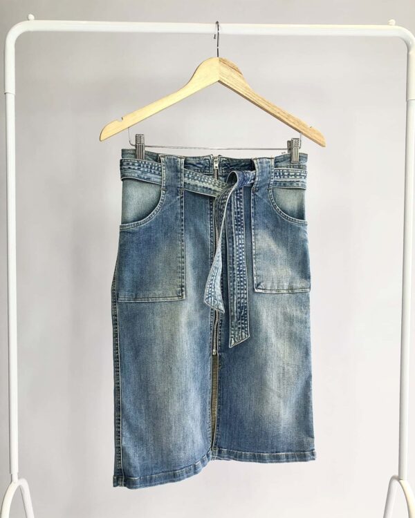 Saia midi jeans ANIMALE - 38 - VENDIDO SISTEMA OTO