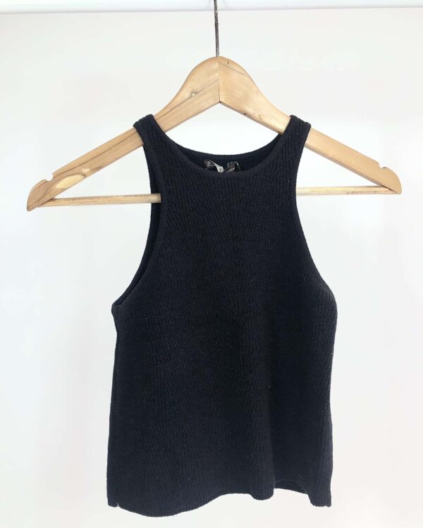 Regata tricot preta BOBÔ - P *nunca usado* - VENDIDO SIST OTO