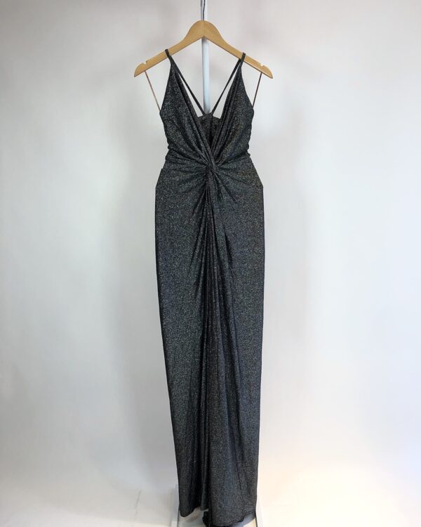 Vestido longo prata e preto SPLASH - P