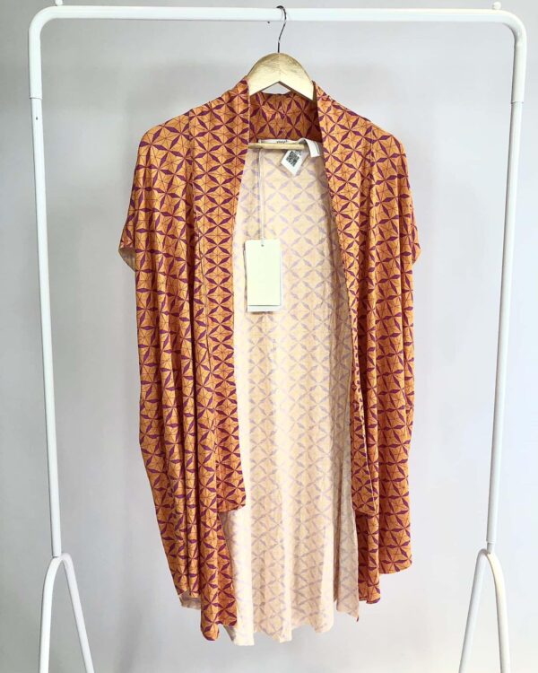 Kimono longo sem manga estampado WASABI - P - VENDIDO SISTEMA OTO