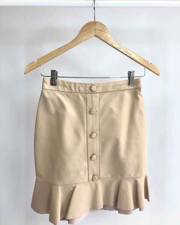 Saia rose couro DANI BERNARDES - P *nunca usado*