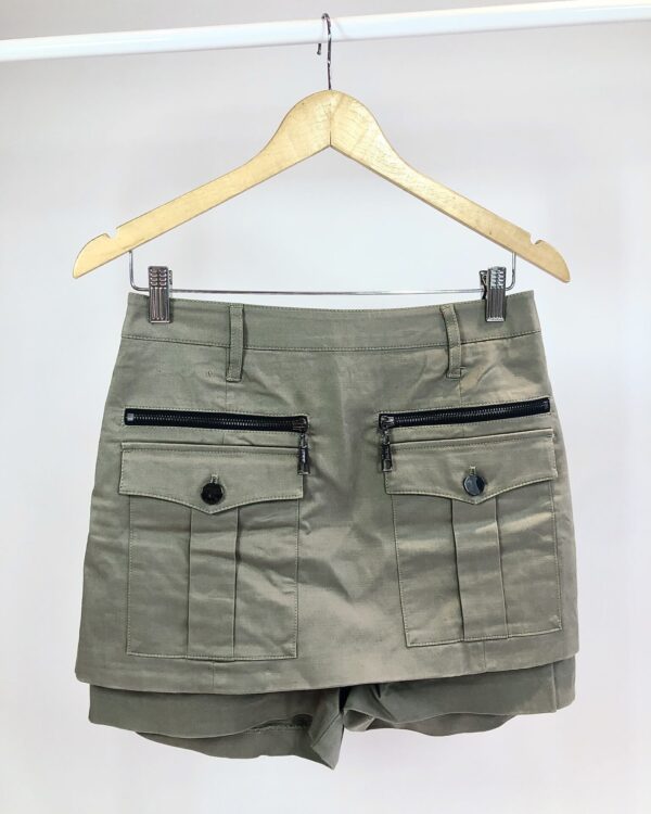 Short e saia cinza com ziper ANIMALE - 36 - VENDIDO SISTEMA OTO