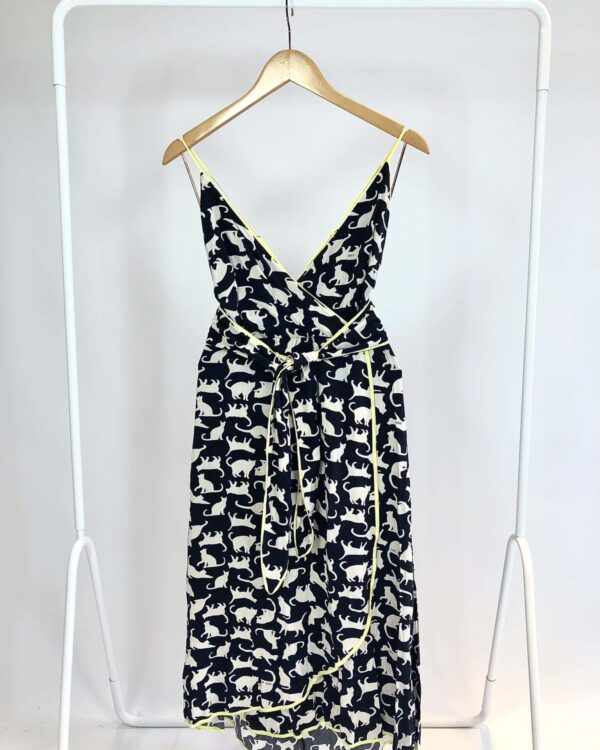 Vestido p&b estampa gato ANIMALE - P