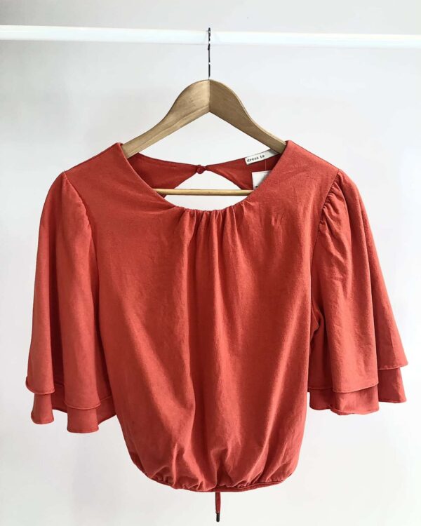 Blusa laranja de malha DRESS TO - M