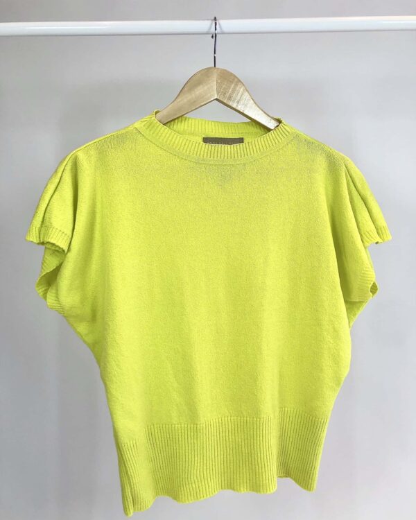 Blusa de tricot verde limão ANNA KALLMANN - M - VENDIDO SISTEMA OTTO