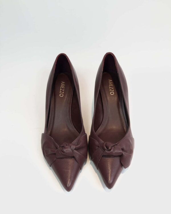Scarpin vinho salto baixo AREZZO - 37 *nunca usado*